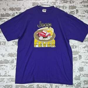 Vintage Jeep Fever T Shirt Mens Large Purple Jerzees 1978 Graphic Off Road Retro